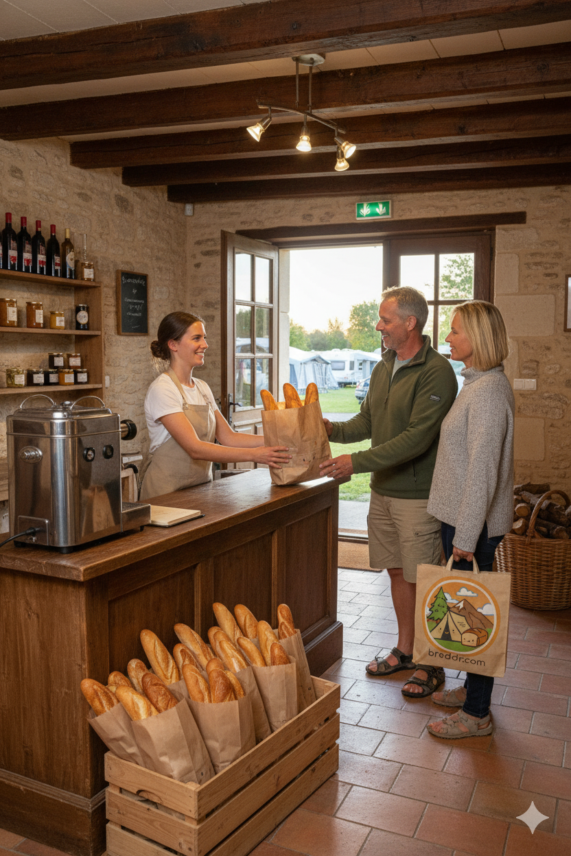 Brood bij boerderijcamping